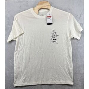 Nike Rhythm Runners Community Short Sleeve T-Shirt Beige Men's Size Large L NWT